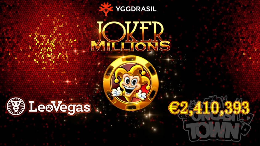 Yggdrasilの「Joker Millions」で240万ユーロのプログレッシブ・ジャックポットを獲得