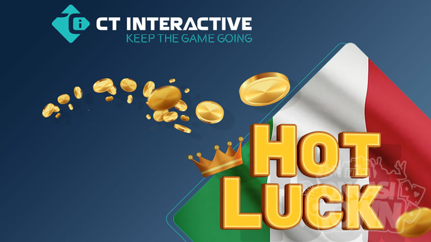 CT Interactiveがイタリアで全ゲームにHot Luck Jackpotを提供