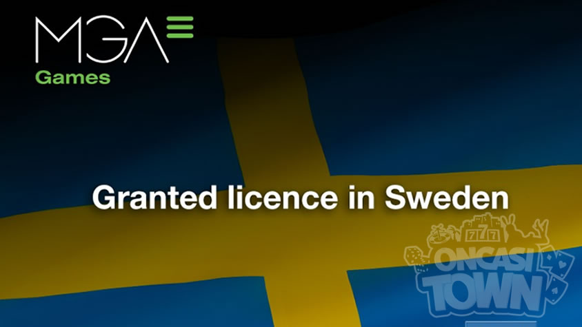 MGA GamesがスウェーデンのB2Bライセンスを取得