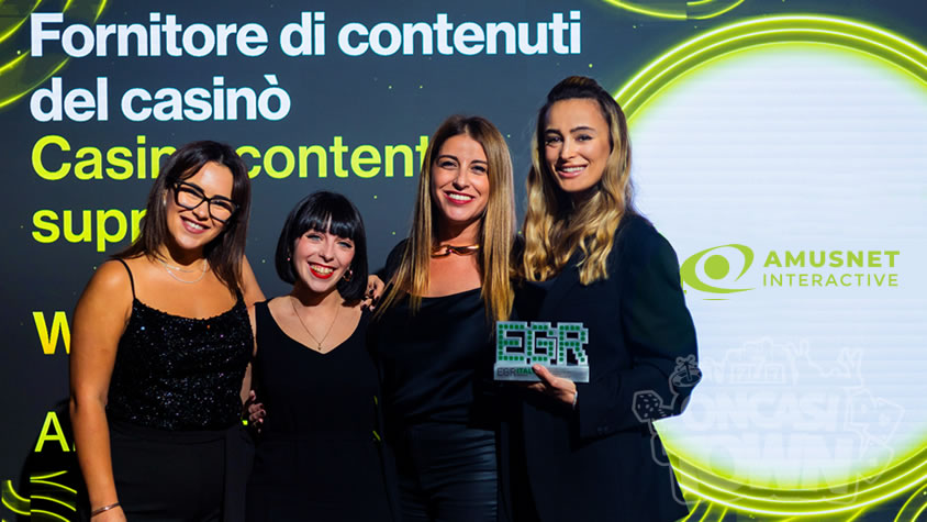 Amusnetがローマで開催されたEGRイタリア・アワード2023で大賞を受賞