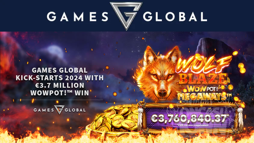 Games Globalは370万ユーロのWowPot™獲得で2024年が始まる