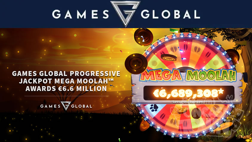 Games Globalのプログレッシブジャックポット機「Mega Moolah™」が660万ユーロを獲得