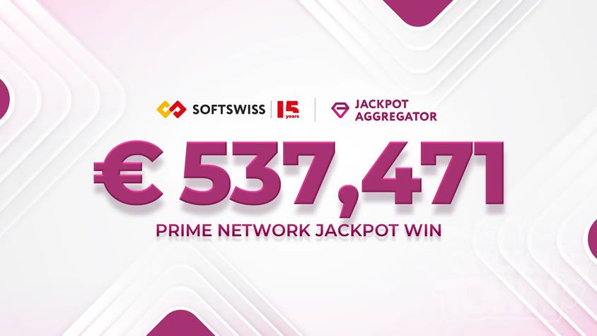 SOFTSWISSの第2回プライムネットワークジャックポットを537,471.69ユーロの賞金を獲得