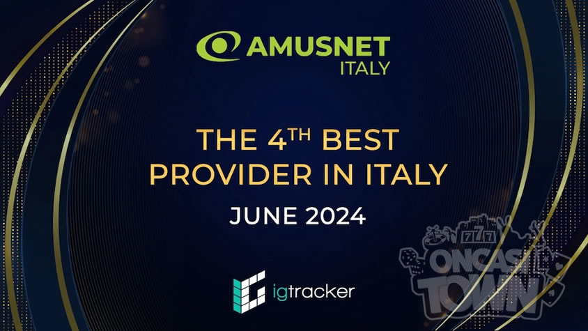 Amusnetがイタリアのトップカジノプロバイダーにランクイン
